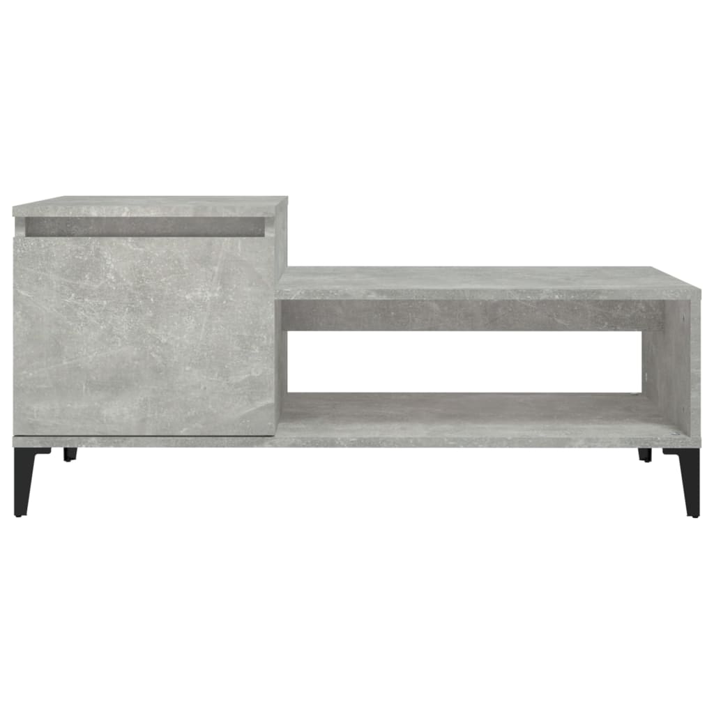 Couchtisch Betongrau 100x50x45 cm Holzwerkstoff - Pazzar.ch