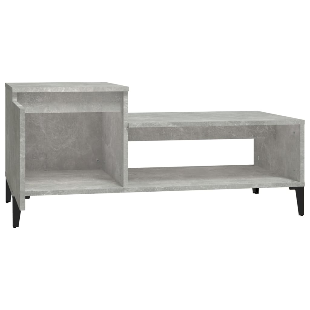 Couchtisch Betongrau 100x50x45 cm Holzwerkstoff - Pazzar.ch