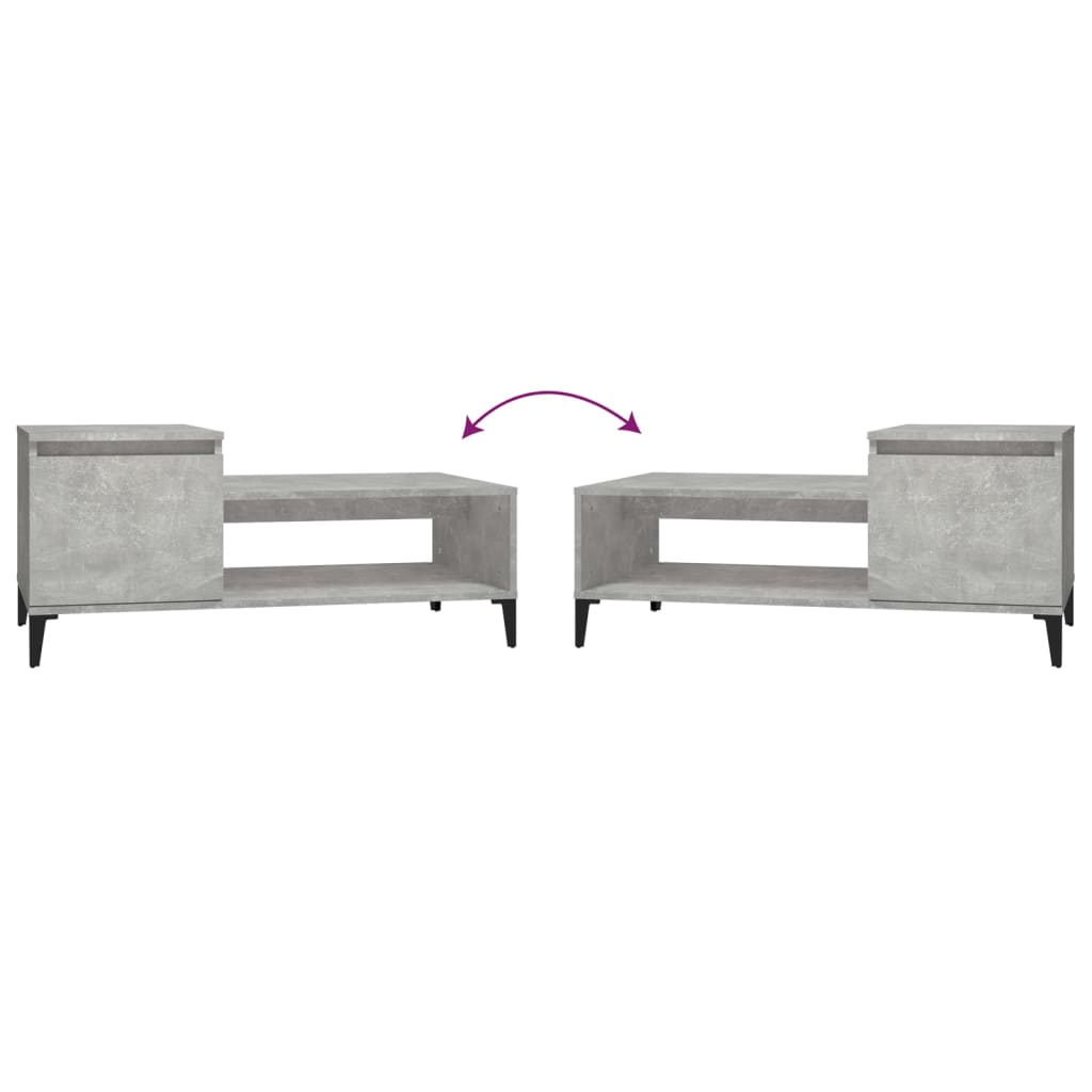 Couchtisch Betongrau 100x50x45 cm Holzwerkstoff