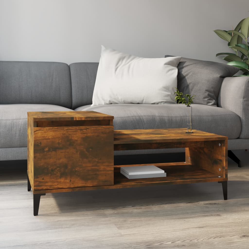 Couchtisch Räuchereiche 100x50x45 cm Holzwerkstoff - Pazzar.ch