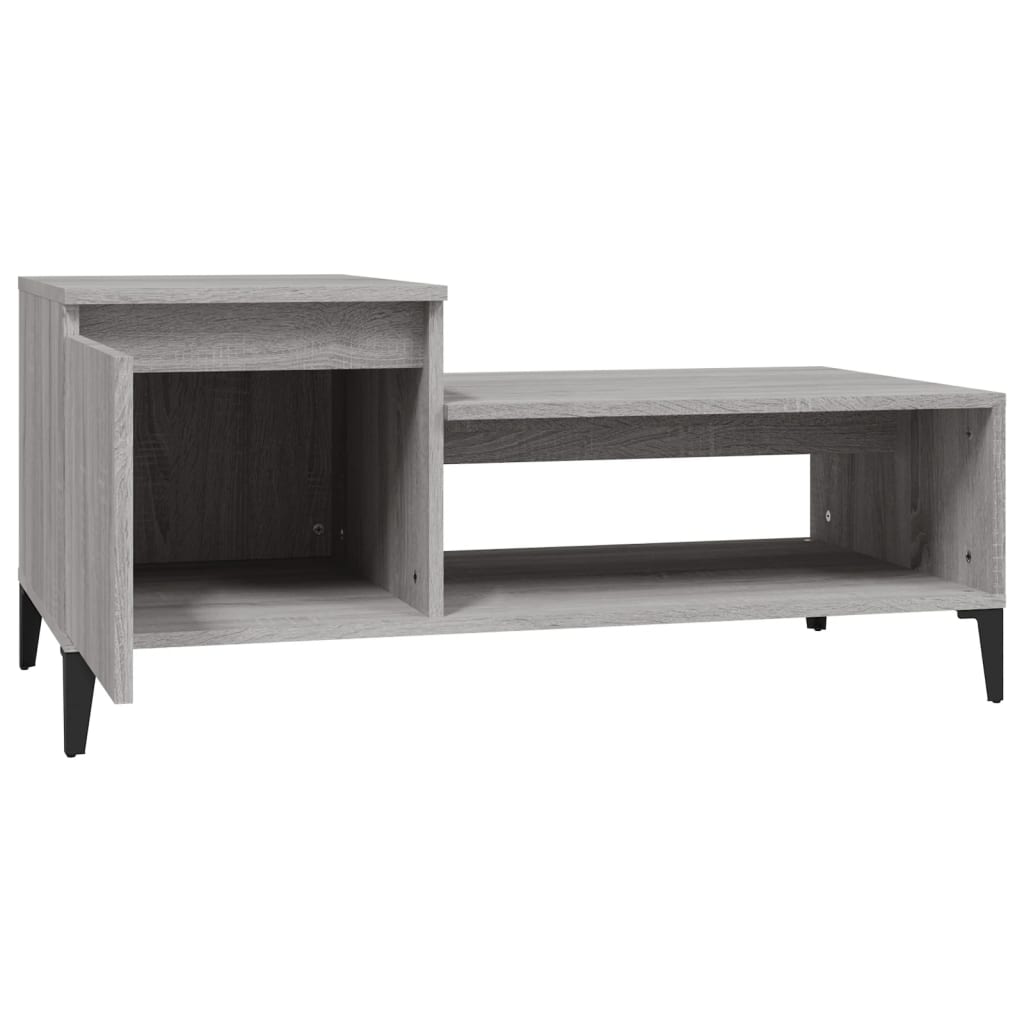 Couchtisch Grau Sonoma 100x50x45 cm Holzwerkstoff - Pazzar.ch