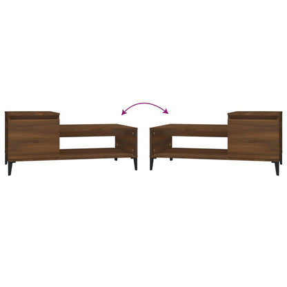 Couchtisch Braun Eichen-Optik 100x50x45 cm Holzwerkstoff - Pazzar.ch