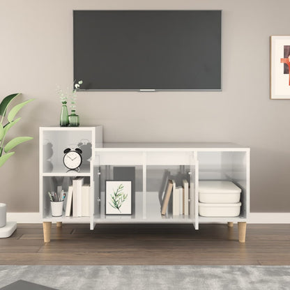 TV-Schrank Hochglanz-Weiß 100x35x55 cm Holzwerkstoff - Pazzar.ch