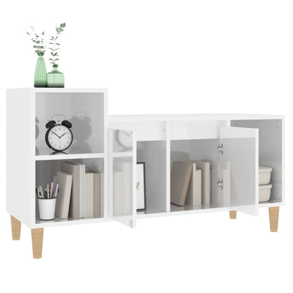 TV-Schrank Hochglanz-Weiß 100x35x55 cm Holzwerkstoff - Pazzar.ch