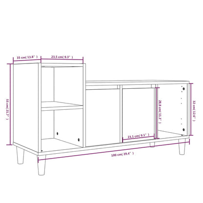 TV-Schrank Betongrau 100x35x55 cm Holzwerkstoff - Pazzar.ch