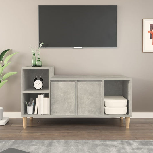 TV-Schrank Betongrau 100x35x55 cm Holzwerkstoff - Pazzar.ch