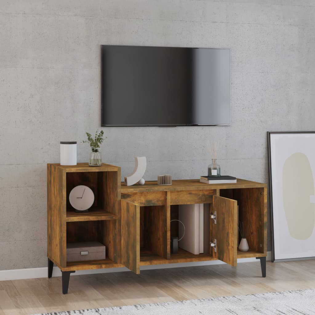 TV-Schrank Räuchereiche 100x35x55 cm Holzwerkstoff - Pazzar.ch