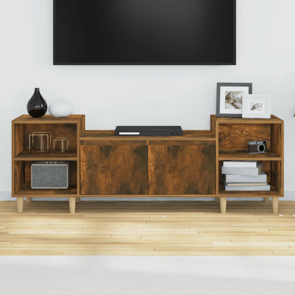 TV-Schrank Räuchereiche 160x35x55 cm Holzwerkstoff - Pazzar.ch