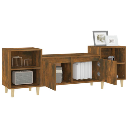 TV-Schrank Räuchereiche 160x35x55 cm Holzwerkstoff - Pazzar.ch