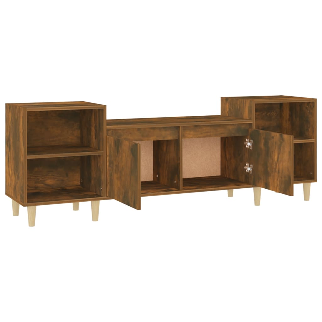TV-Schrank Räuchereiche 160x35x55 cm Holzwerkstoff - Pazzar.ch