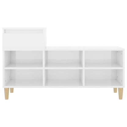 Schuhregal Hochglanz-Weiß 102x36x60 cm Holzwerkstoff - Pazzar.ch