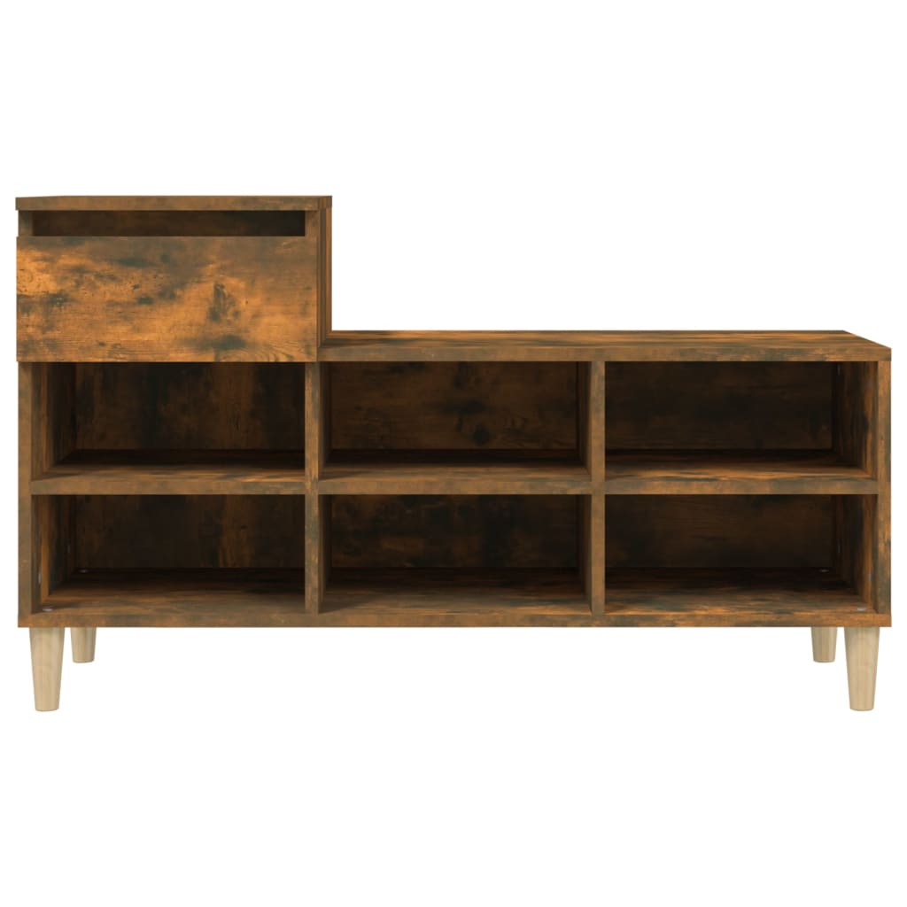 Schuhregal Räuchereiche 102x36x60 cm Holzwerkstoff - Pazzar.ch