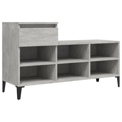 Schuhregal Betongrau 102x36x60 cm Holzwerkstoff - Pazzar.ch