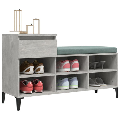Schuhregal Betongrau 102x36x60 cm Holzwerkstoff - Pazzar.ch