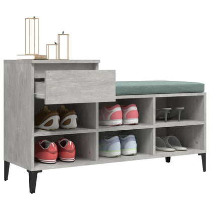 Schuhregal Betongrau 102x36x60 cm Holzwerkstoff - Pazzar.ch