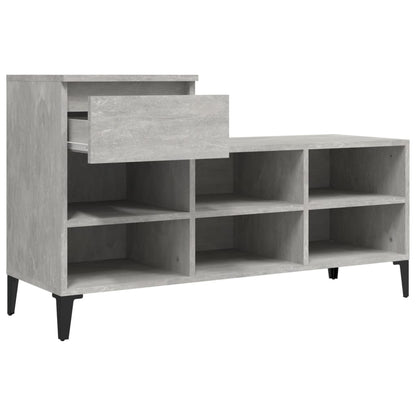Schuhregal Betongrau 102x36x60 cm Holzwerkstoff - Pazzar.ch