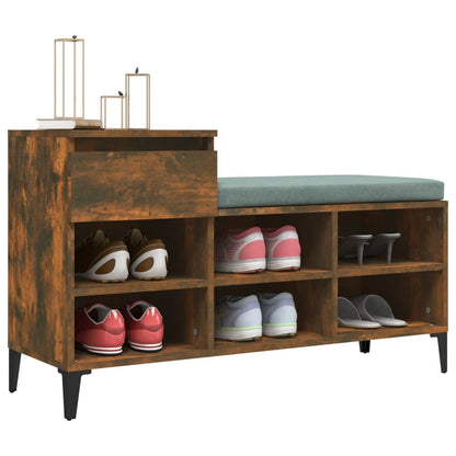 Schuhregal Räuchereiche 102x36x60 cm Holzwerkstoff - Pazzar.ch
