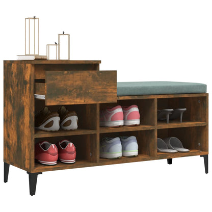 Schuhregal Räuchereiche 102x36x60 cm Holzwerkstoff - Pazzar.ch
