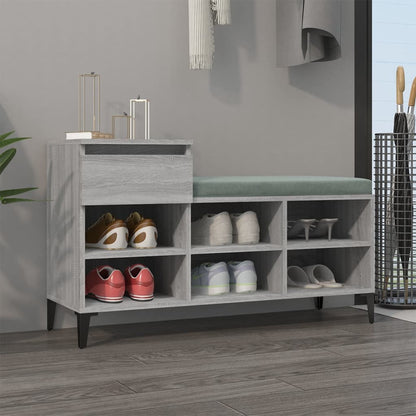 Schuhregal Grau Sonoma 102x36x60 cm Holzwerkstoff - Pazzar.ch