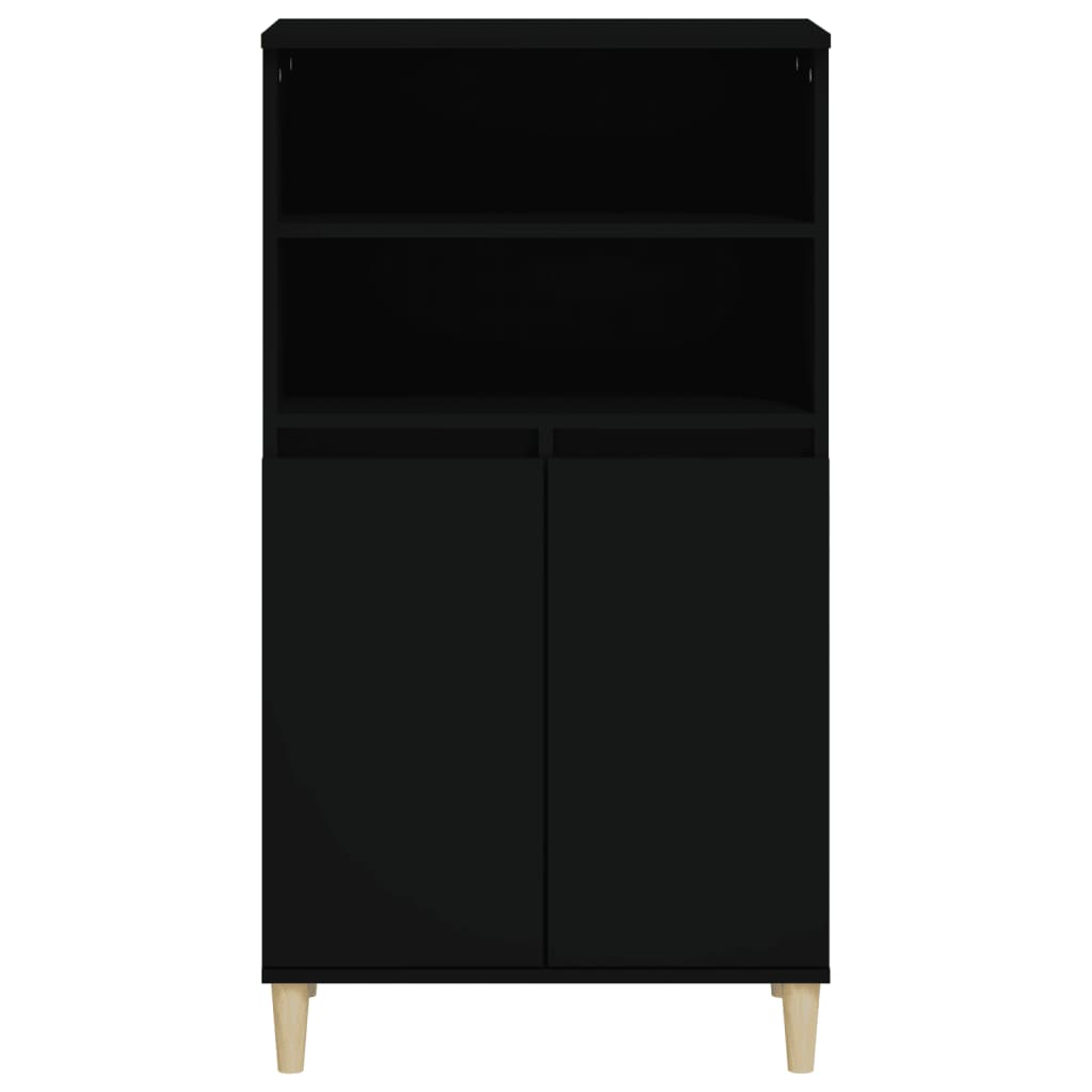 Highboard Schwarz 60x36x110 cm Holzwerkstoff