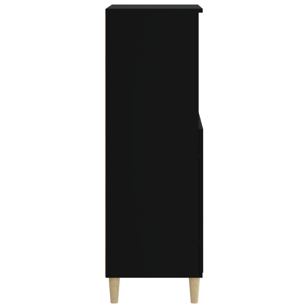 Highboard Schwarz 60x36x110 cm Holzwerkstoff - Pazzar.ch