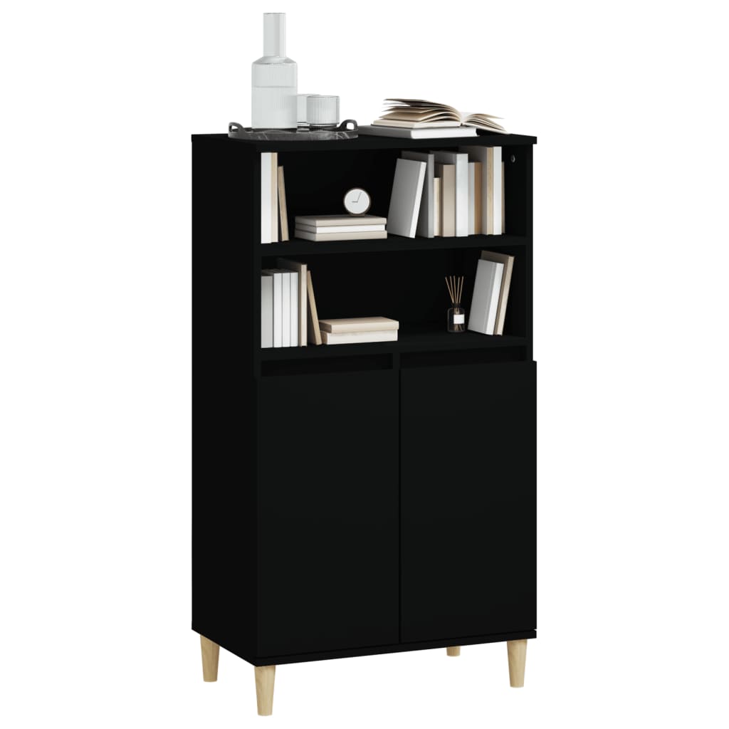 Highboard Schwarz 60x36x110 cm Holzwerkstoff - Pazzar.ch