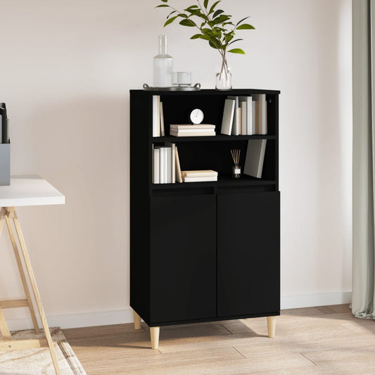 Highboard Schwarz 60x36x110 cm Holzwerkstoff - Pazzar.ch