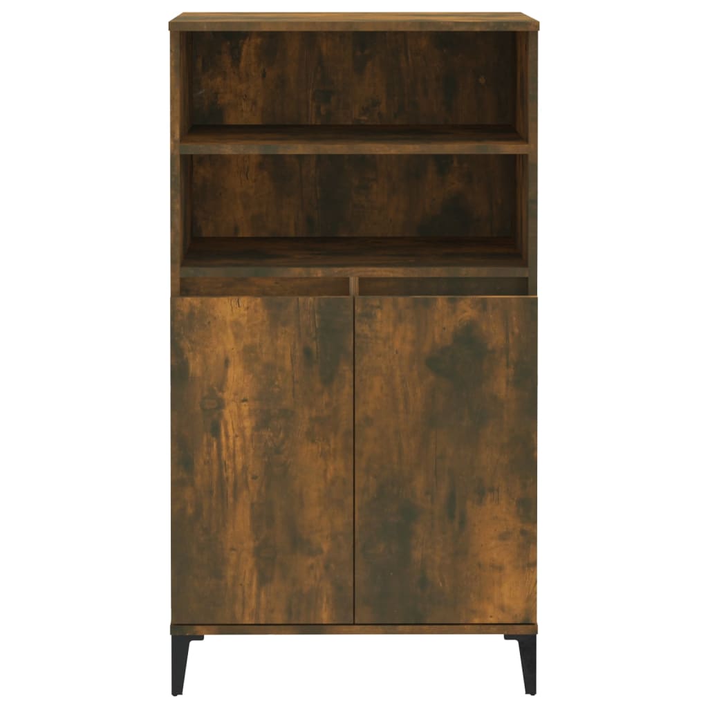 Highboard Räuchereiche 60x36x110 cm Holzwerkstoff - Pazzar.ch