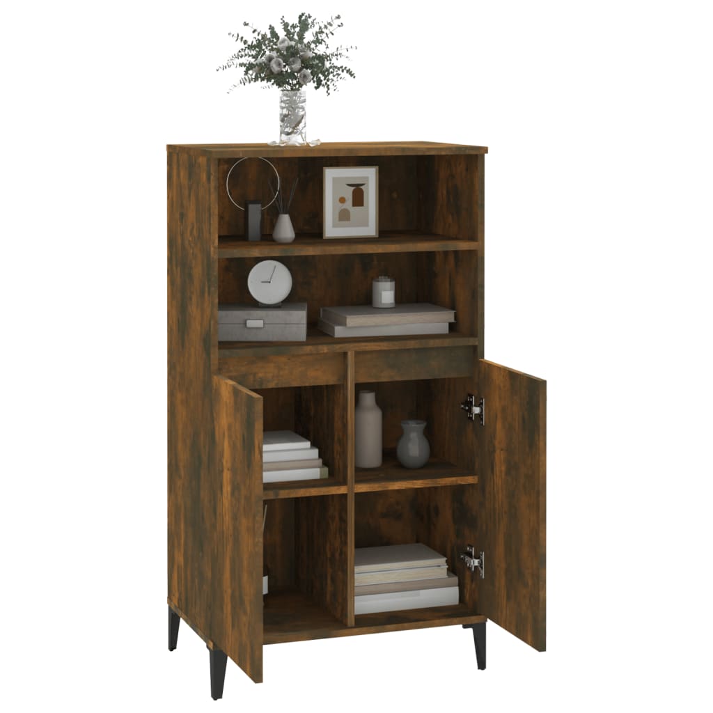 Highboard Räuchereiche 60x36x110 cm Holzwerkstoff - Pazzar.ch