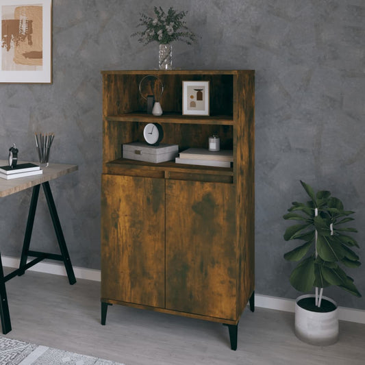 Highboard Räuchereiche 60x36x110 cm Holzwerkstoff - Pazzar.ch