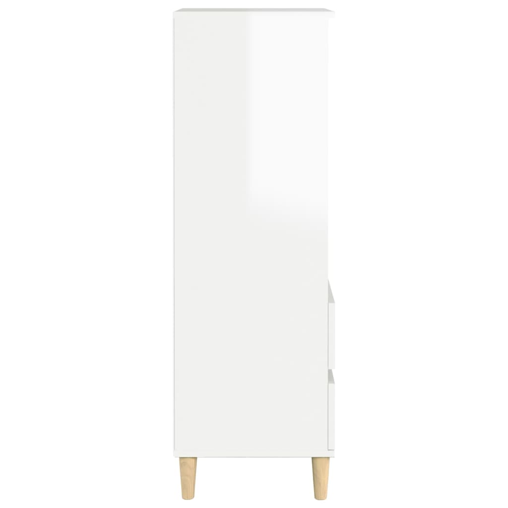 Highboard Hochglanz-Weiß 40x36x110 cm Holzwerkstoff - Pazzar.ch