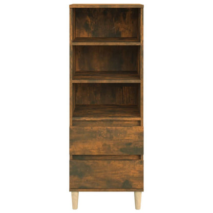 Highboard Räuchereiche 40x36x110 cm Holzwerkstoff - Pazzar.ch