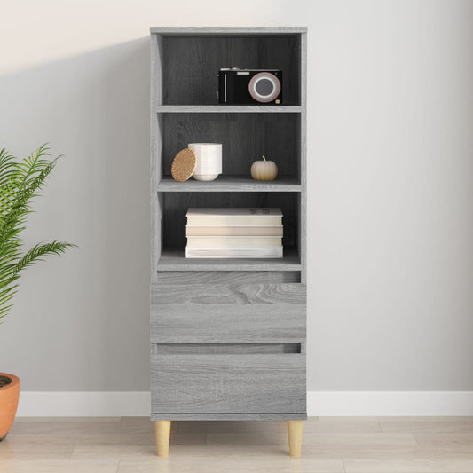 Highboard Grau Sonoma 40x36x110 cm Holzwerkstoff - Pazzar.ch