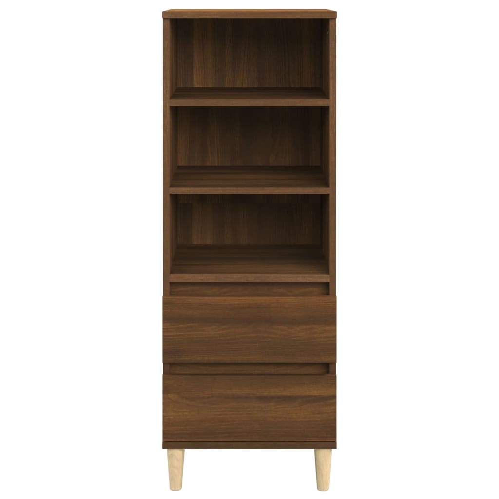 Highboard Braun Eichen-Optik 40x36x110 cm Holzwerkstoff - Pazzar.ch
