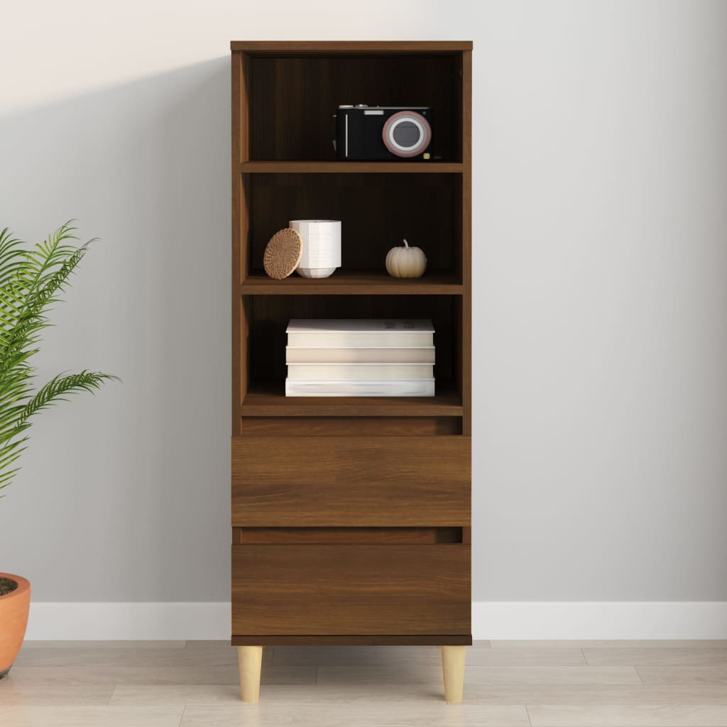 Highboard Braun Eichen-Optik 40x36x110 cm Holzwerkstoff - Pazzar.ch