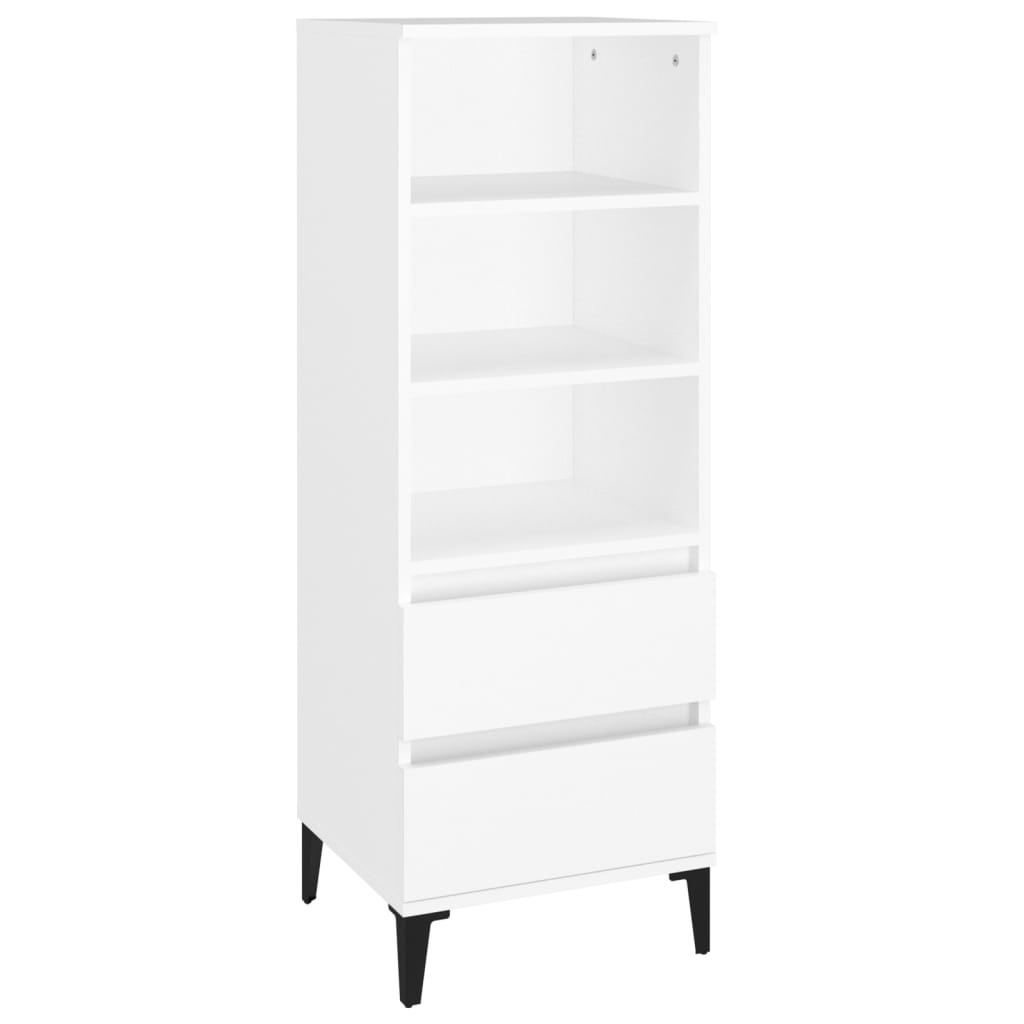 Highboard Weiß 40x36x110 cm Holzwerkstoff - Pazzar.ch