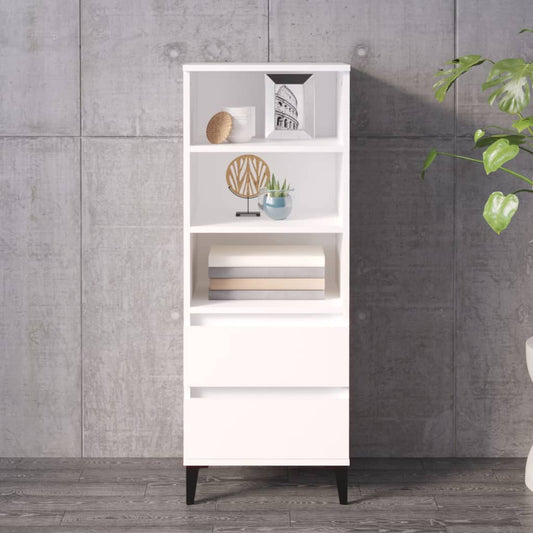 Highboard Weiß 40x36x110 cm Holzwerkstoff - Pazzar.ch