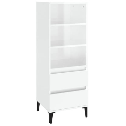 Highboard Hochglanz-Weiß 40x36x110 cm Holzwerkstoff - Pazzar.ch