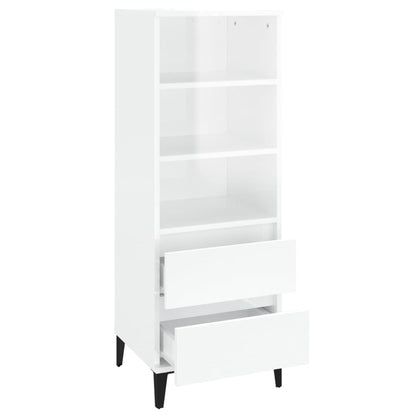 Highboard Hochglanz-Weiß 40x36x110 cm Holzwerkstoff - Pazzar.ch