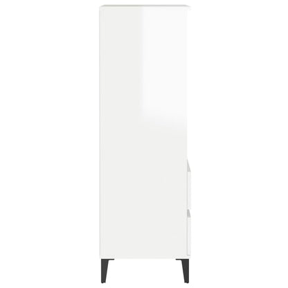 Highboard Hochglanz-Weiß 40x36x110 cm Holzwerkstoff - Pazzar.ch