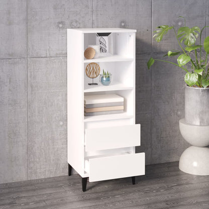 Highboard Hochglanz-Weiß 40x36x110 cm Holzwerkstoff - Pazzar.ch