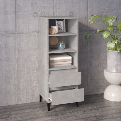 Highboard Betongrau 40x36x110 cm Holzwerkstoff - Pazzar.ch