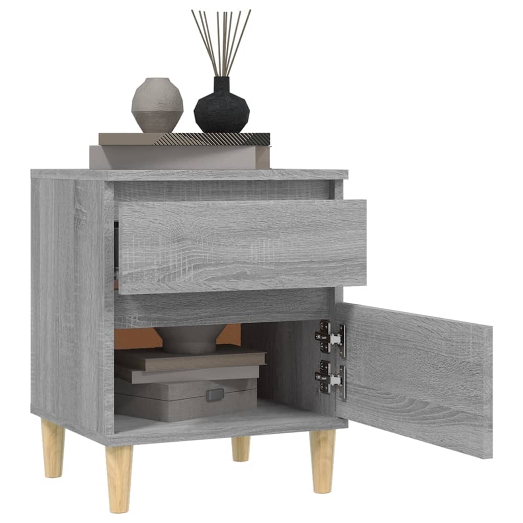 Nachttische 2 Stk. Grau Sonoma 40x35x50 cm - Pazzar.ch