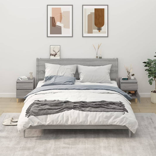 Nachttische 2 Stk. Grau Sonoma 40x35x50 cm - Pazzar.ch