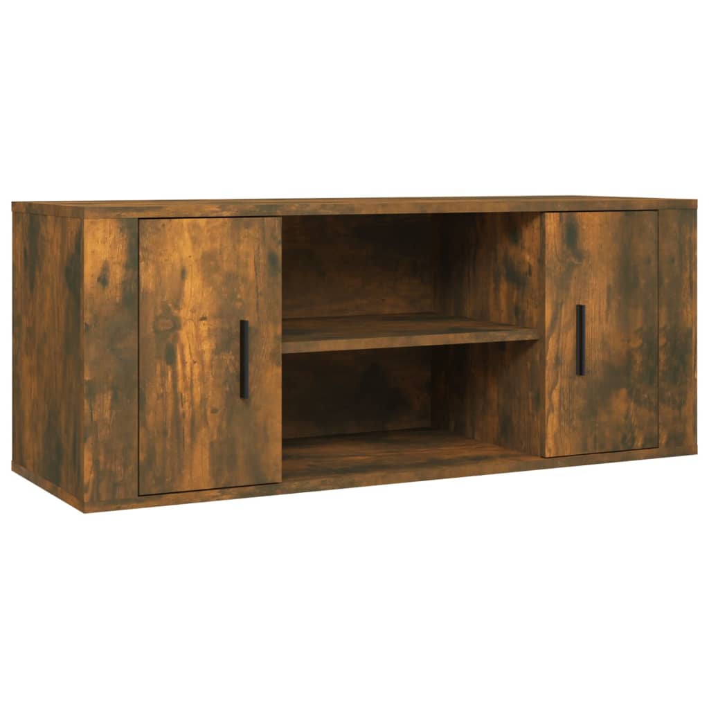 TV-Schrank Räuchereiche 100x35x40 cm Holzwerkstoff - Pazzar.ch