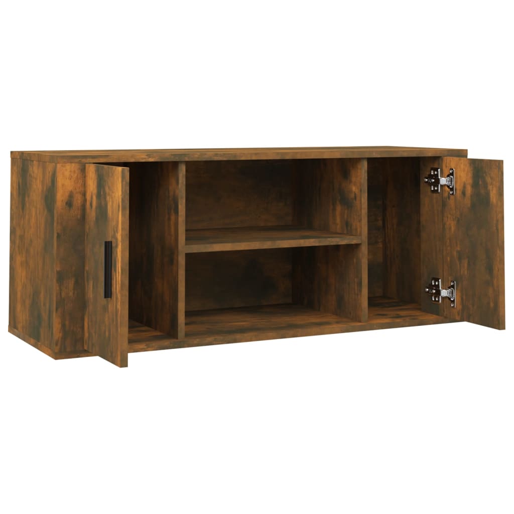 TV-Schrank Räuchereiche 100x35x40 cm Holzwerkstoff - Pazzar.ch