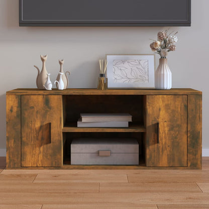 TV-Schrank Räuchereiche 100x35x40 cm Holzwerkstoff - Pazzar.ch