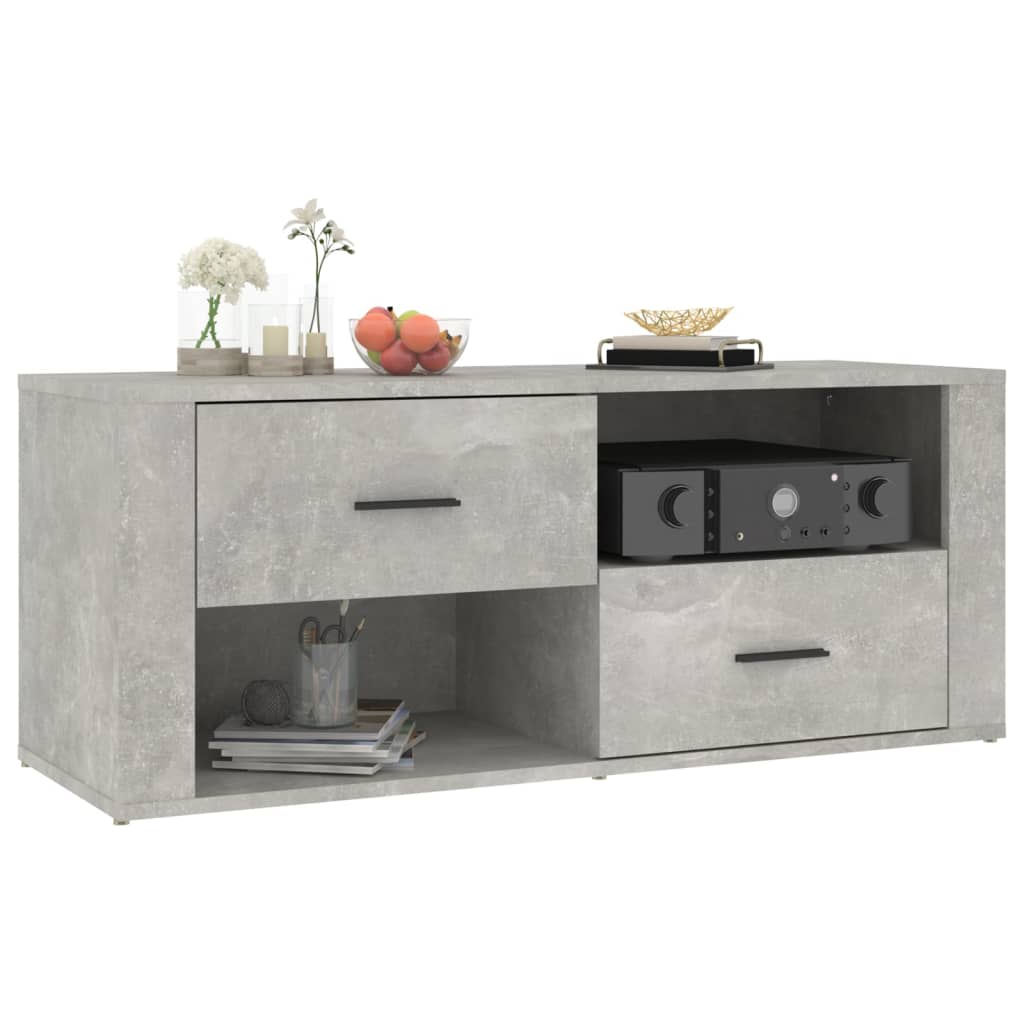 TV-Schrank Betongrau 100x35x40 cm Holzwerkstoff - Pazzar.ch