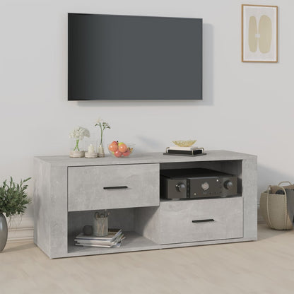 TV-Schrank Betongrau 100x35x40 cm Holzwerkstoff - Pazzar.ch