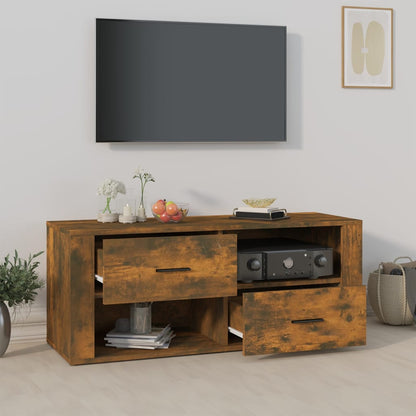 TV-Schrank Räuchereiche 100x35x40 cm Holzwerkstoff - Pazzar.ch